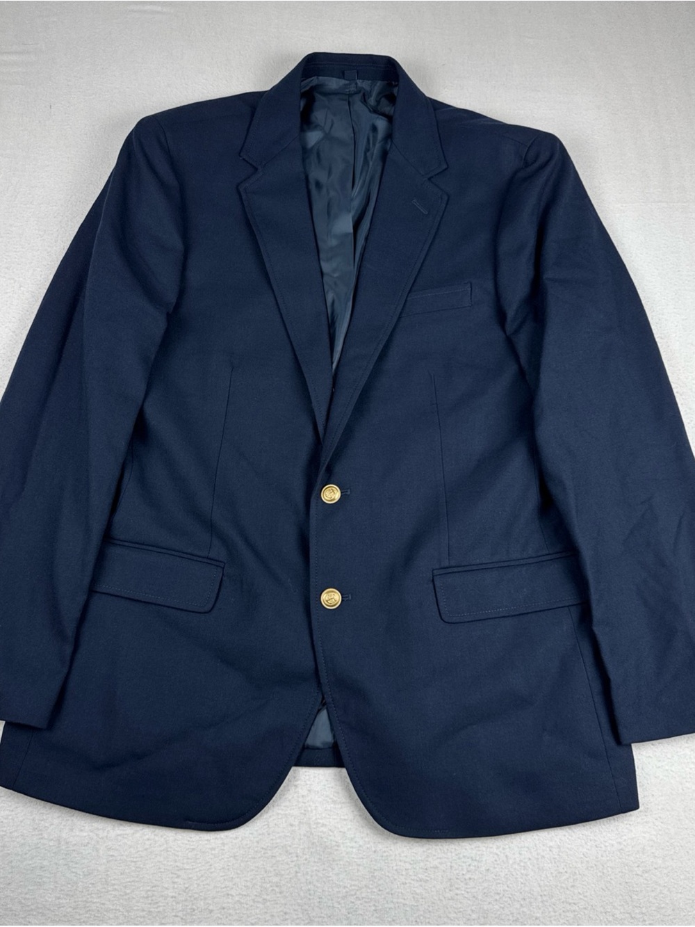 New! J Crew Thompson Mens Navy Blue Blazer Gold Buttons Sz 42 Classic Office